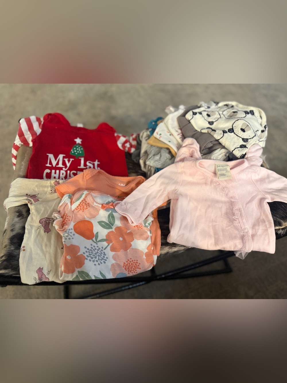 0-3 Month babygirl one piece bundle. 15 pieces.
